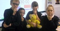 Pudsey Bear proves silence is golden