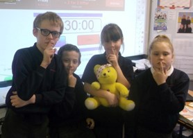 Pudsey Bear proves silence is golden image