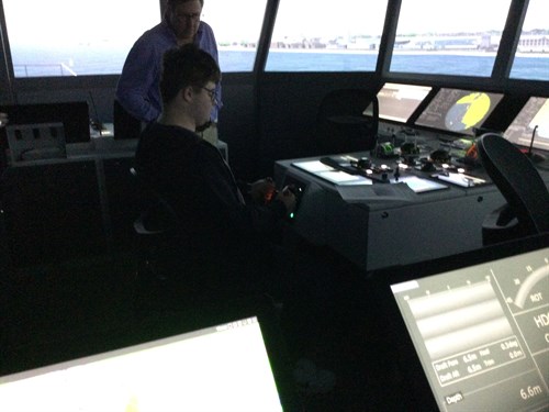 James Controlling Ship