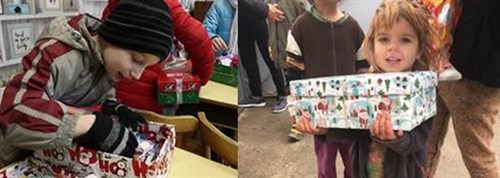 Children With Christmas Boxes