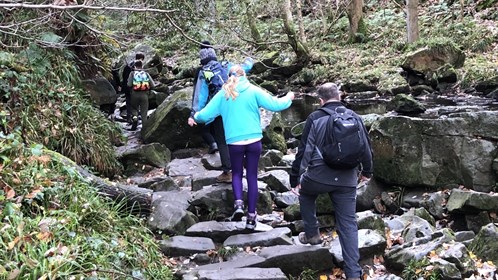 Group Of Students Climbing