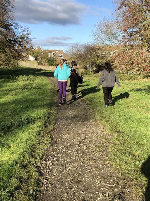 Group Of Students Walking