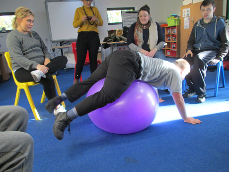 Student Enjoying Therapy Group