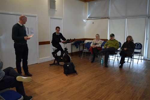 Student Taking Part In Sponsored Bike Ride