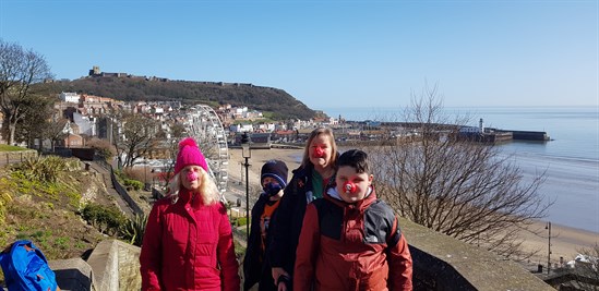 Red Nose Day Students And Staff At The Coast Weraing Red Noses