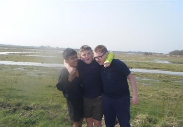 Frampton Marsh Three Students Smiling Together