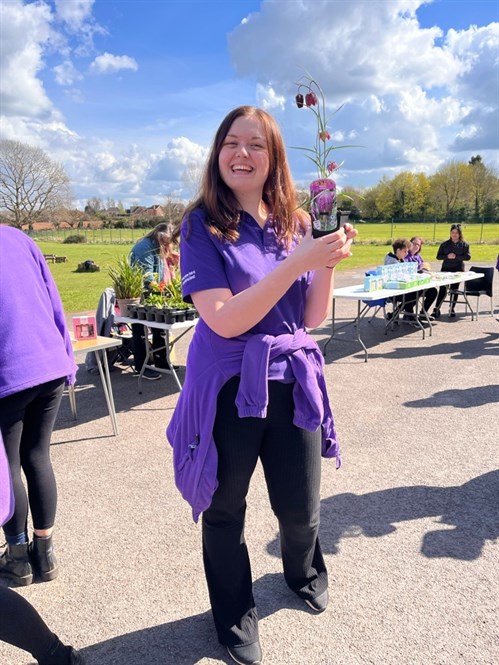 Staff With Flowers