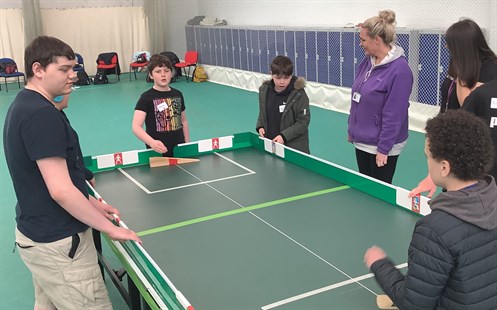 Spring Hil Students Playing Table Cricket