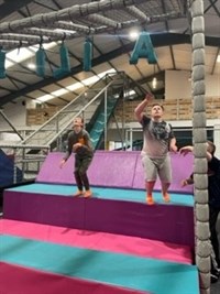 Ninja Warrior Students Playing