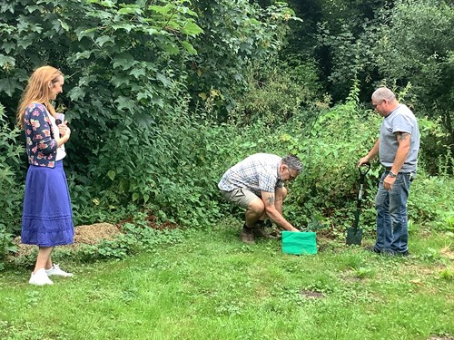 Pengwern Memorial Tree Being Planted