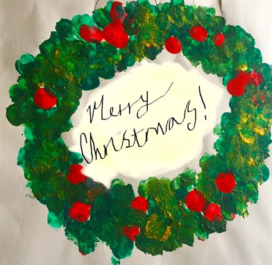 Professional Christmas Cards Wreath Card