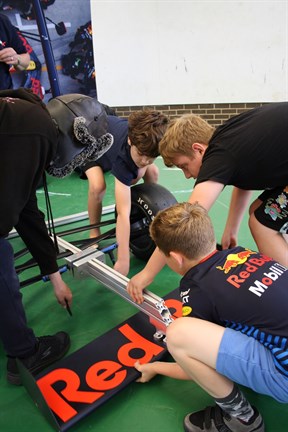 Students Building Race Car