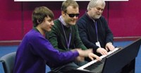 Music for Autism have an amazing keyboard session with our young people at The Forum School image