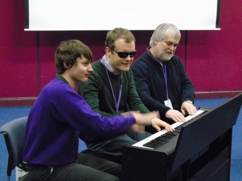 Music for Autism have an amazing keyboard session with our young people at The Forum School image