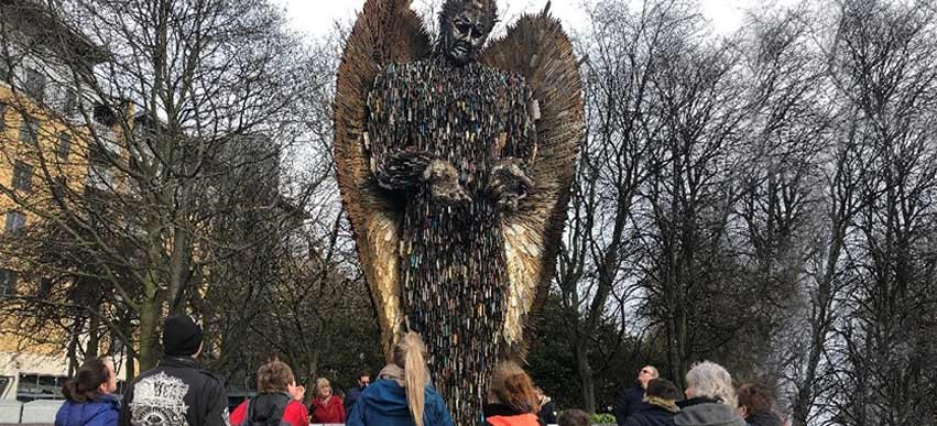 Scarborough's Visit to the 'Knife Angel' image
