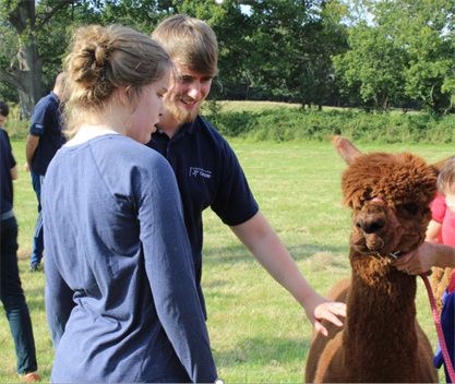 Hill House Harvest Day Students Staff Petting Animals