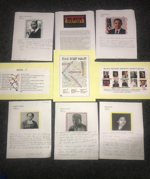Students Work For Black History Month