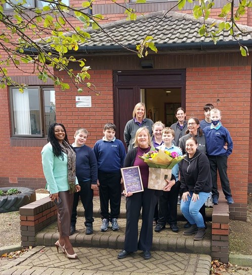 Caretech Linkedin Scarborough Staff And Students With Award