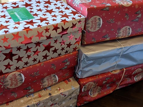 Wrapped Shoeboxes