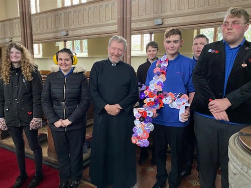 Visit To Church To Deliver Poppies Created By Our Students