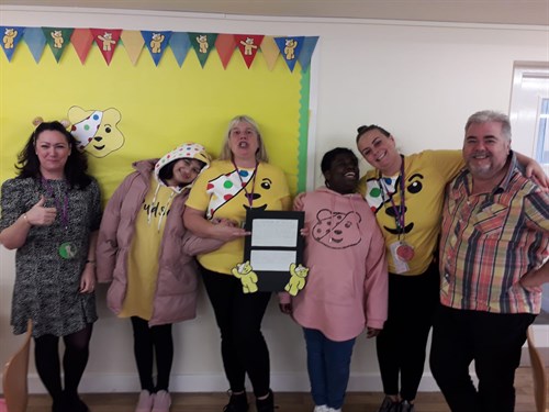 Staff With Students For Children In Need