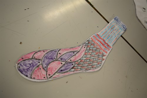Pink Sock Created By Student