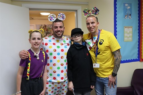 Students With Staff Wearing Children In Need Clothing