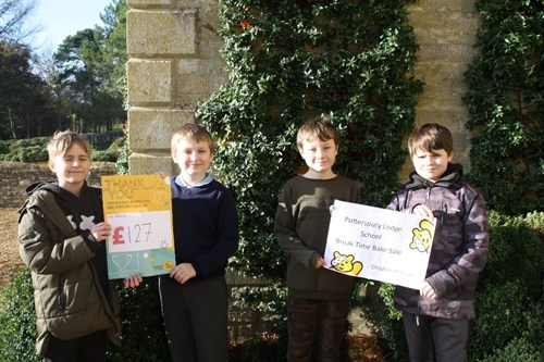 Four Students Holding CIN Posters