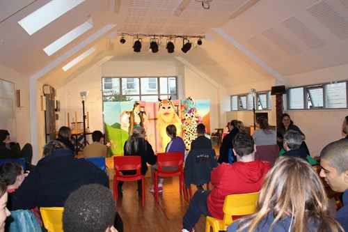 Hill House Students Watching Panto