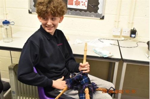 Student Playing Bagpipes 2