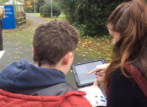Smartbox Being Used By Student Outside