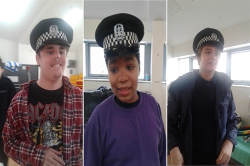 NCW Students With Police Hat