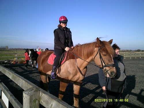 Horse Riding Female Student Riding Horse