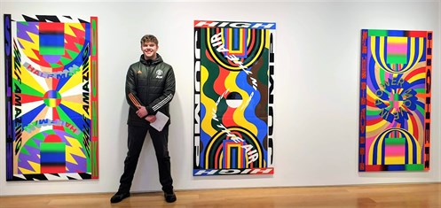 A Level Student At Art Exhibit 2