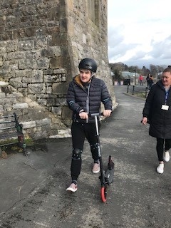 Student With Scooter