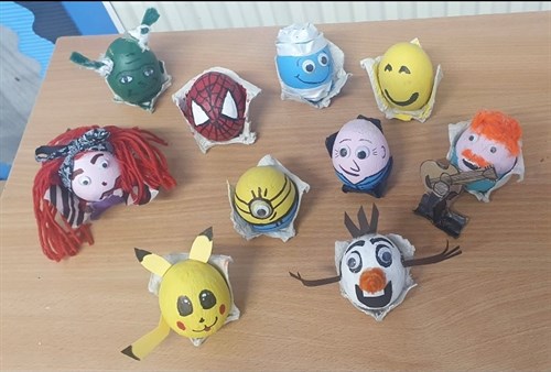 World Book Day Students Painted Eggs