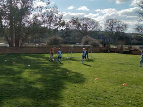 Comic Relief Students Playing Football Match