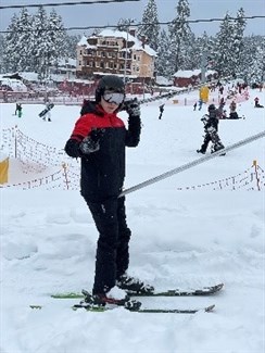 Ski Trip Male Student Skiing