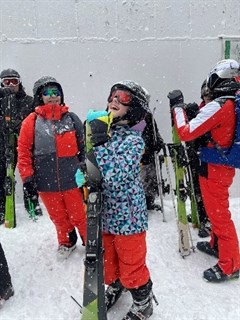 Ski Trip Students In The Snow