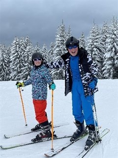 Ski Trip Students Skiing Together