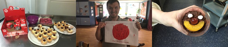 Dilston Red Nose Day Collage Cake Sale