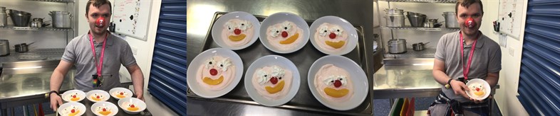 Dilston Red Nose Day Collage Kyle With Homemade Desserts