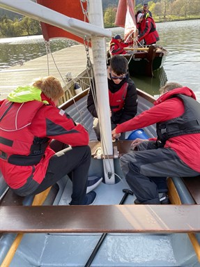 Whinfell Male Students In Sailing Boat