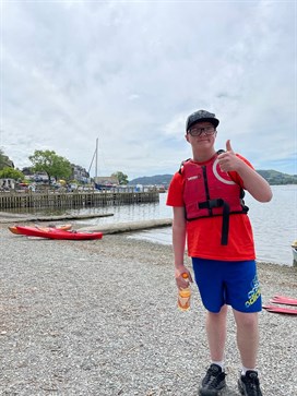 Canoe Camp Male Student Smiling