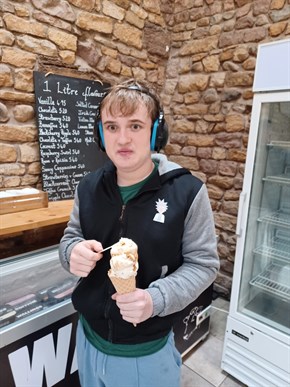 Exam Season Treat Male Student With Ice Cream Cone