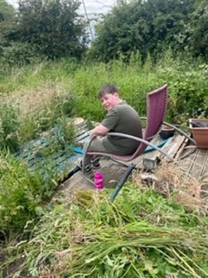 Scarborough Student Taking A Rest At Allotment