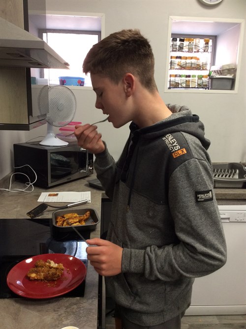 Beverley Cinema Trip Male Student Trying His Homemade KFC