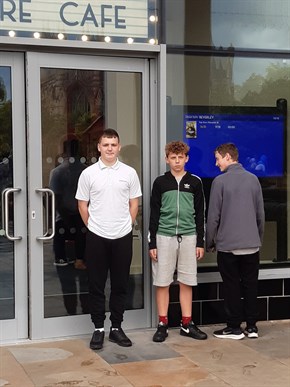 Beverley Cinema Trip Students Outside Cinema