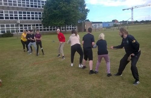 Sports Day Students Tug Of War