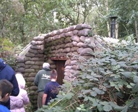 WWI Trenches Students Outside Trenches